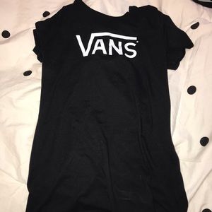 Fitted vans black short sleeve Tee shirt. size S